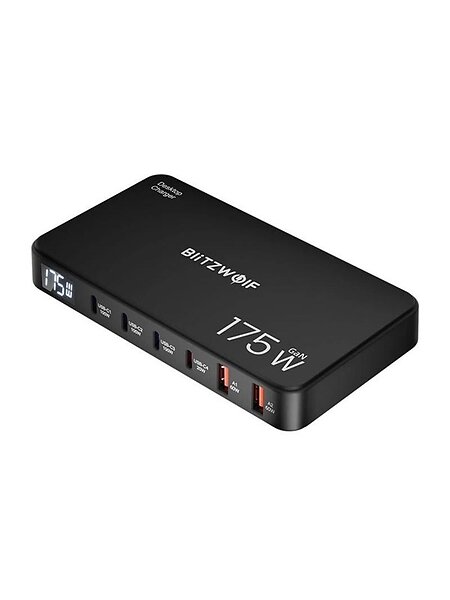 BlitzWolf BW-S30 6-i-1 Laddningsstation 4xUSB-C + 2xUSB-A 175W