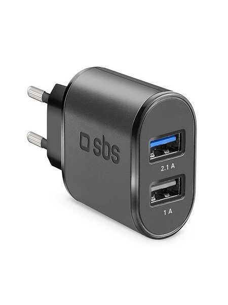 SBS TETR2USB31AFAST Dubbel USB-A Snabbladdare 31W