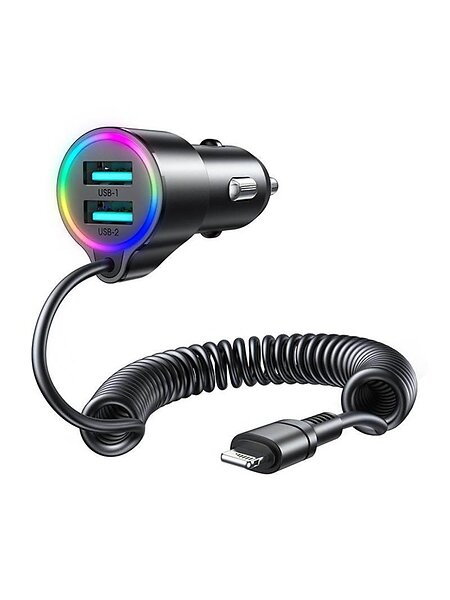 Joyroom JR-CL25 Billaddare med Lightning-kabel