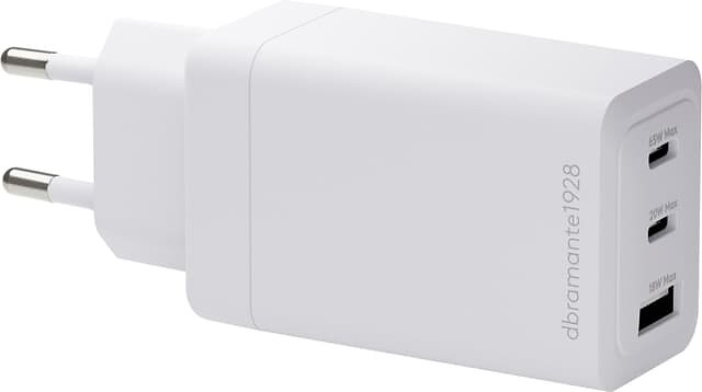 dbramante1928 CI10EUBL7233 100 W Väggladdare med 2x USB-C och 1x USB-A Portar GaN