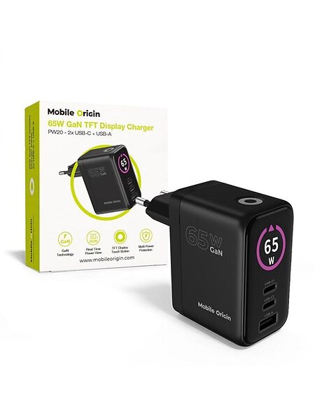 Mobile Origin MO-65WDCH-PW20 PW20 GaN-skärmladdare 65W