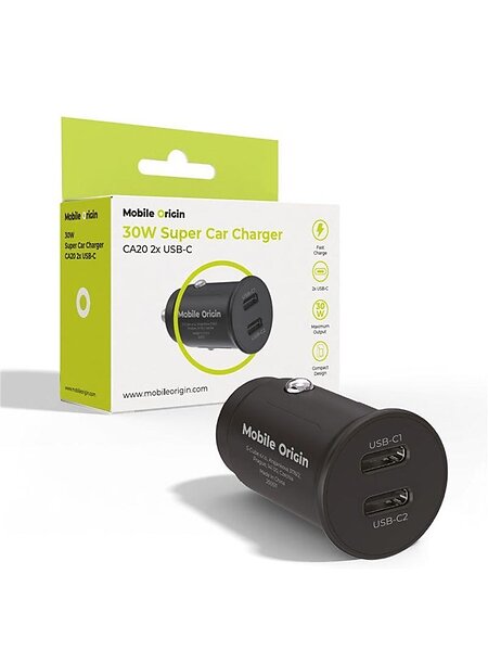 Mobile Origin MO-30WSCCH-CA20 Super Billaddare 2x USB 30W