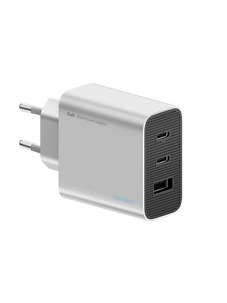 Cuktech CUK0A15CEUSL 65W GaN 2xUSB-C 1xUSB-A Väggladdare 65W