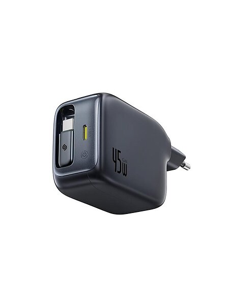 Baseus E0120G00 EnerCore CJ11 Väggladdare med USB-C Port och Infällbar USB-C-kabel 45W
