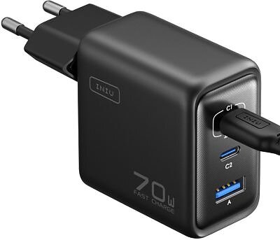 INIU Leopard 2 USB-C + USB-A Väggladdare 70W