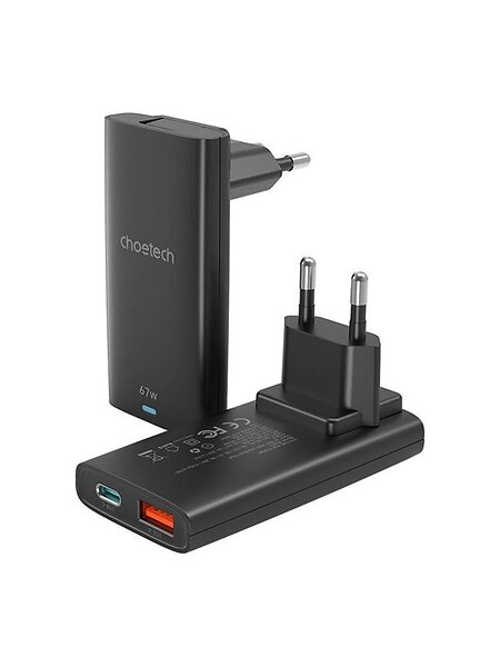 Choetech PD6011 GaN smal USB-A+C mini-laddare 65W