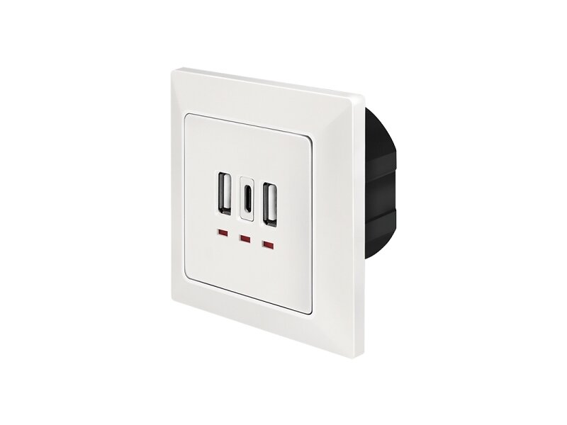 LogiLink PA0254 Väggladdare 2 x USB-A + 1 x USB-C 15W
