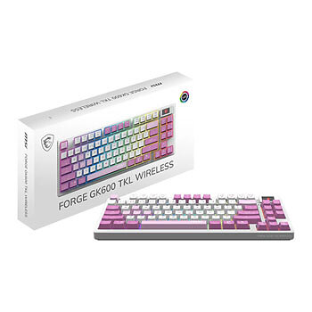 MSI FORGE GK600 TKL W VIOLET Trådlöst Mekaniskt Gamingtangentbord