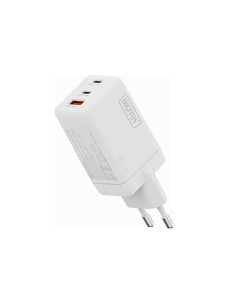 Digitus DA-10303 GaN 2 x USB-C Väggladdare 67W