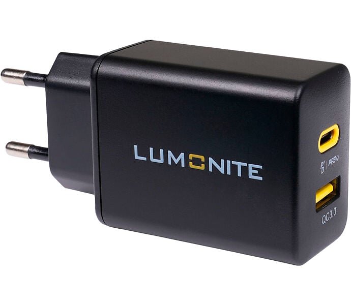 Lumonite HS17264 Väggladdare med USB-C och USB-A-portar 30W