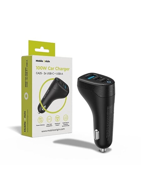 Mobile Origin CA25 3-Port Billaddare 100W