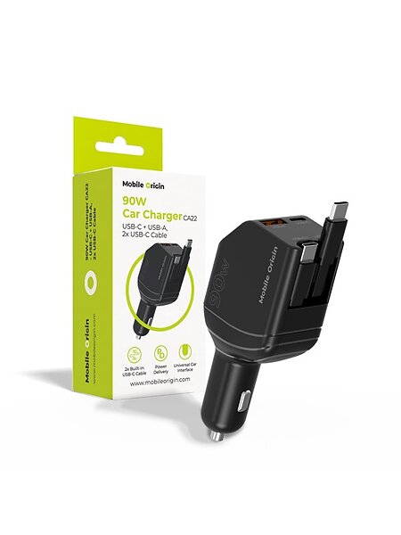 Mobile Origin CA22 Billaddare Dubbel USB-C USB-A 90W