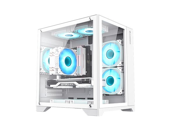 GameMax Mini Infinity (Vit/Härdat glas)