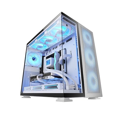 Mars Gaming MC-NOVA2 (Vit/Dubbel Härdat Glas)