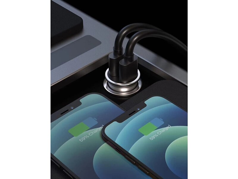 Swissten 20115100ECO Eco Premium Metall Billaddare 2 x USB
