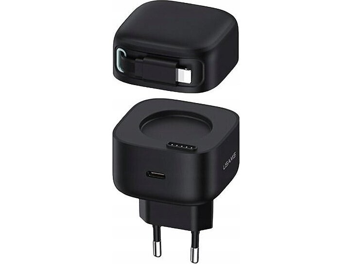 Usams US-CC202 USA1030 USB-C Väggladdare med Lightning PD QC-Kabel 35W