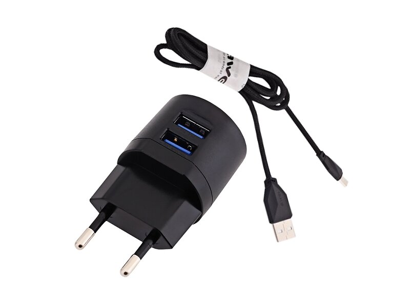 Awei C-900 Dubbel USB-Väggladdare 2.1A 2 Portar