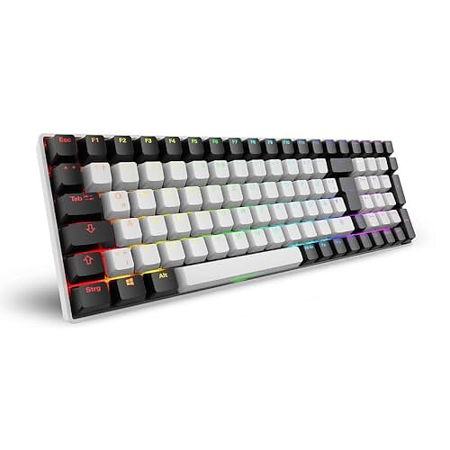 Sharkoon Skiller SGK50 S2 Wood PBT ES-Layout Gateron G Pro 3.0 Mekaniskt Tangentbord