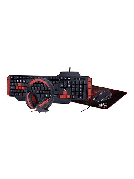 Gembird GGS-UMG4-02 Tangentbord Mus Headset och Musmatta Set (US)