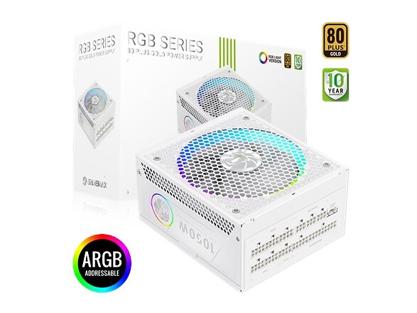 GameMax RGB Series RGB 1050G WH 1050W