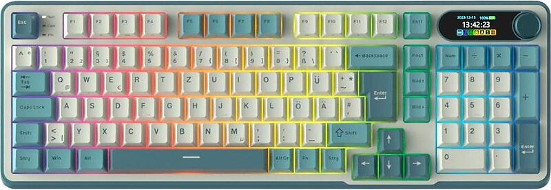 Royal Kludge Rk-S98 Light Cloud 96% Hot-Swap Bruna Switch Trådlöst Tangentbord (US)
