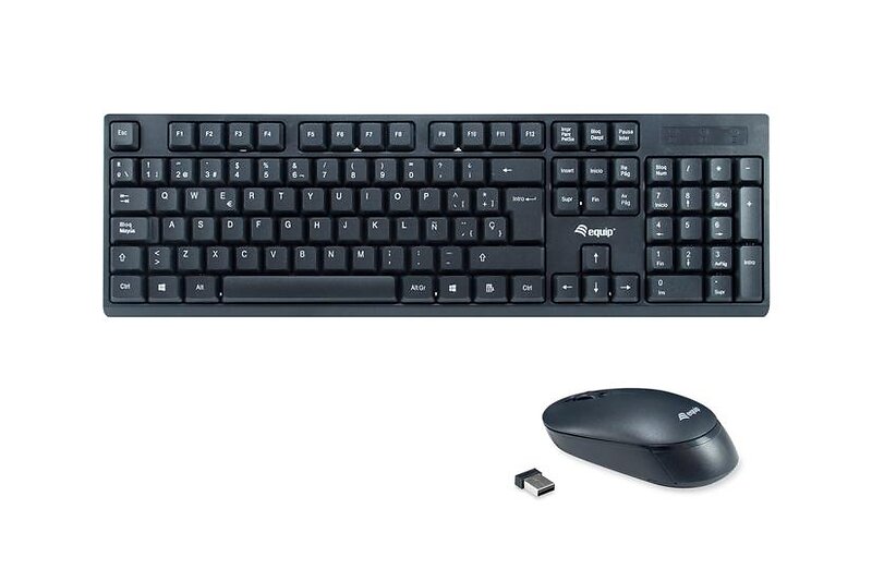 Equip 245221 Full Size 100% Trådlös RF Tangentbord med Mus Inkluderad