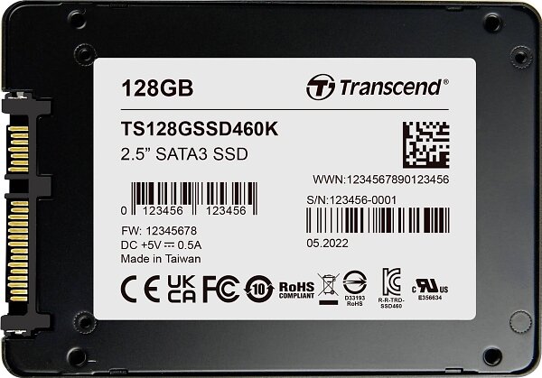 Transcend TS128GSSD460K 2.5" SATA3 SSD 128GB