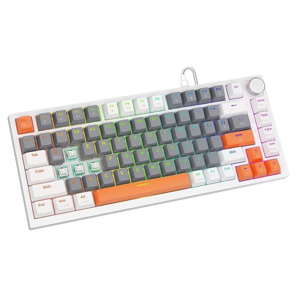 Savio Astral White Jade 75% Kabelanslutet USB Qwerty Tangentbord