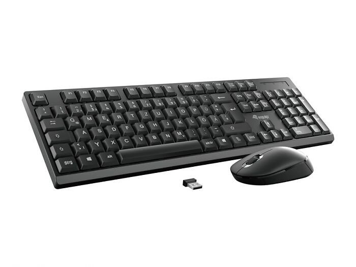 Equip Full Size 100% Trådlös RF Trådlös Tangentbord med Mus (EN)