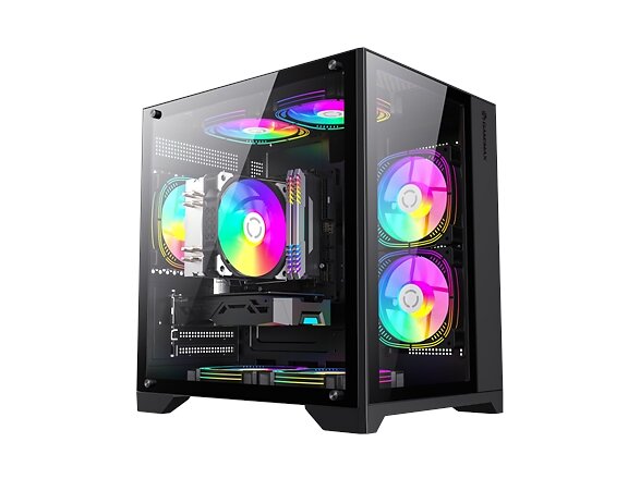 GameMax INFINITY MINI BK (Svart/Transparent)