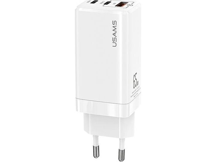 Usams T33 CC110TC02 1x USB-A 2x USB-C Laddare 65W