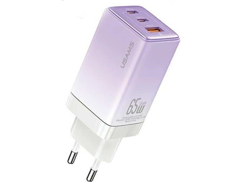 Usams CC180 CC180TC03 PD QC USB A+C+C Väggladdare 65W