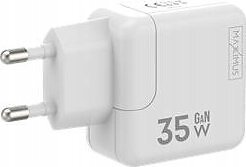 Maxximus Mx Burst GaN Väggladdare med 2xUSB-C och Lightning-kabel 35W
