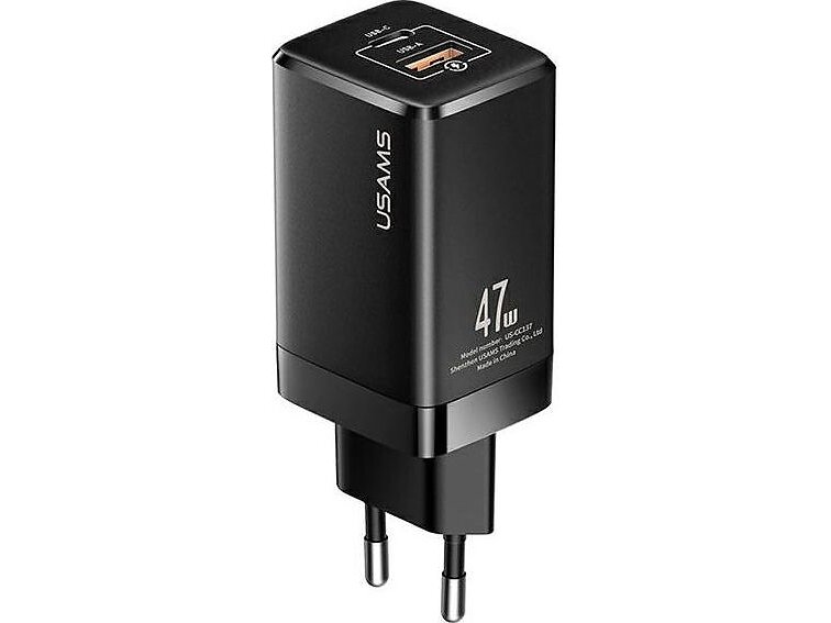 Usams T41 6958444971131 Dubbelport Väggladdare USB-A USB-C