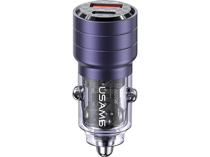 Usams C36 USA967 Dubbel USB-A+USB-C Billaddare 95W