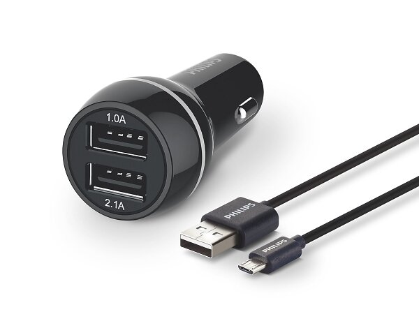 Philips DLP2357U/10 Dubbel USB Billaddare 5W