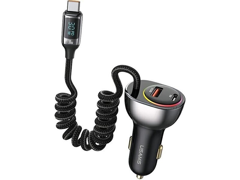 Usams C37 CC192CC01 1xUSB+1xUSB-C 60W PD+QC Snabbladdningskabel