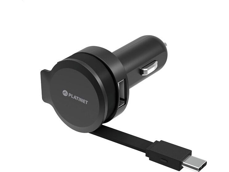 Platinet 44652 Bilstick 1xUSB med USB-C-kabel 2.4A 12W