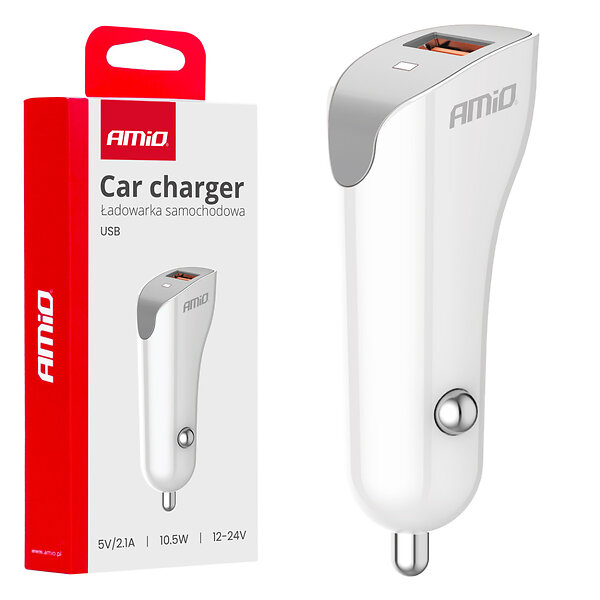 AMiO -03873 Billaddare USB-A 10.5W