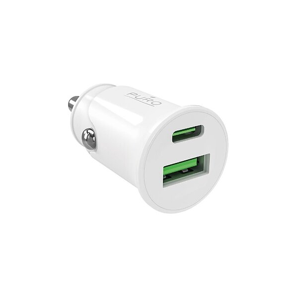 Puro Pro Lite USB-A + USB-C Power Delivery Billaddare 20W