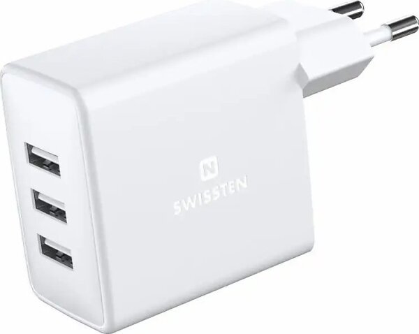 Swissten Smart Ic Network Charger 3X USB Väggladdare 15W