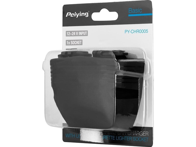 Peiying PY-CHR0005 Biladdare med 2xUSB och Cigarettändaruttag
