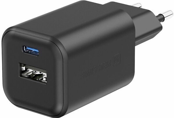 Swissten Reseladdare GaN USB-C / PD USB-A / 45W