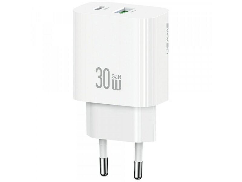 Usams USA001632 Väggladdare 1xUSB-C 1xUSB-A Snabbladdning 30W