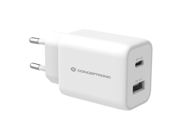 Conceptronic Väggladdare PD 3.0 QC 3.0 11W