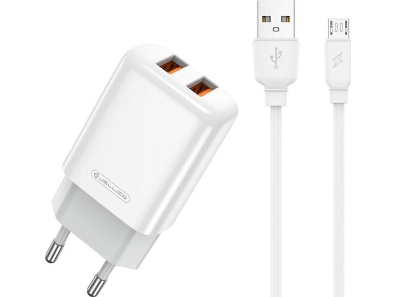 Nemo Jellico 6974929203238 Dubbel USB-laddare med Micro USB-kabel 10W