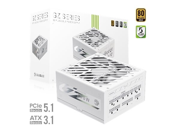 GameMax GZ 750G WH Guld Vit 750W