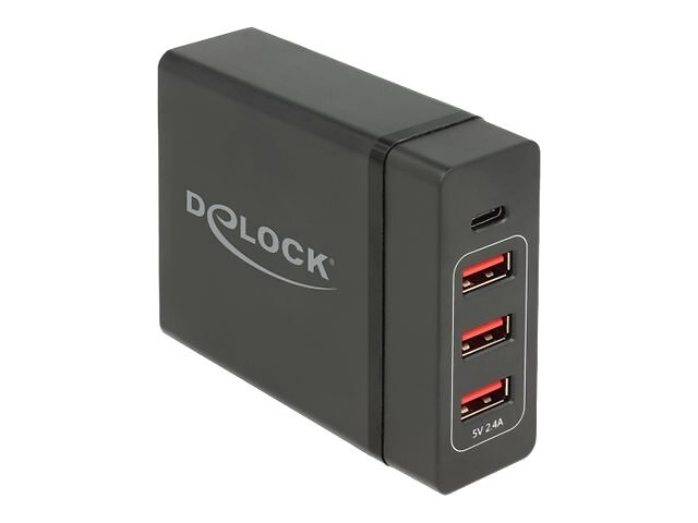 DeLock USB-laddare 1 X USB Type-C PD + 3 X USB Type-A 63974 60W
