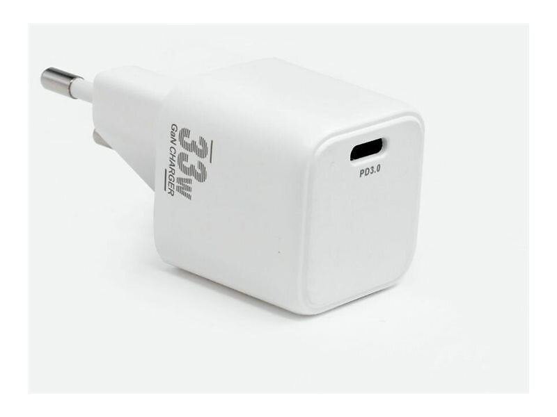 CoreParts GaN Väggladdare Enkel Port PD 3.0 USB-C 33W