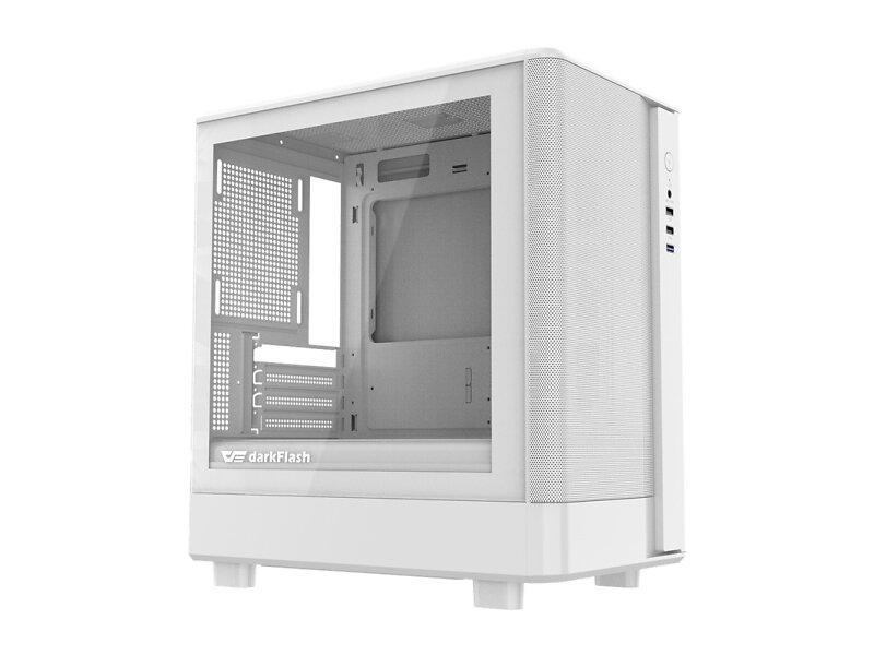 Darkflash DB330M Mesh (Vit/Härdat glas)